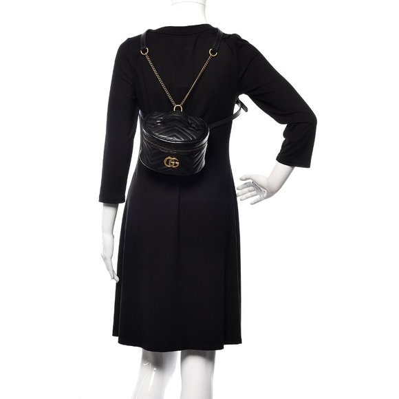 Gucci GG Marmont Matelasse Mini Backpack in Red - Picture 13 of 14